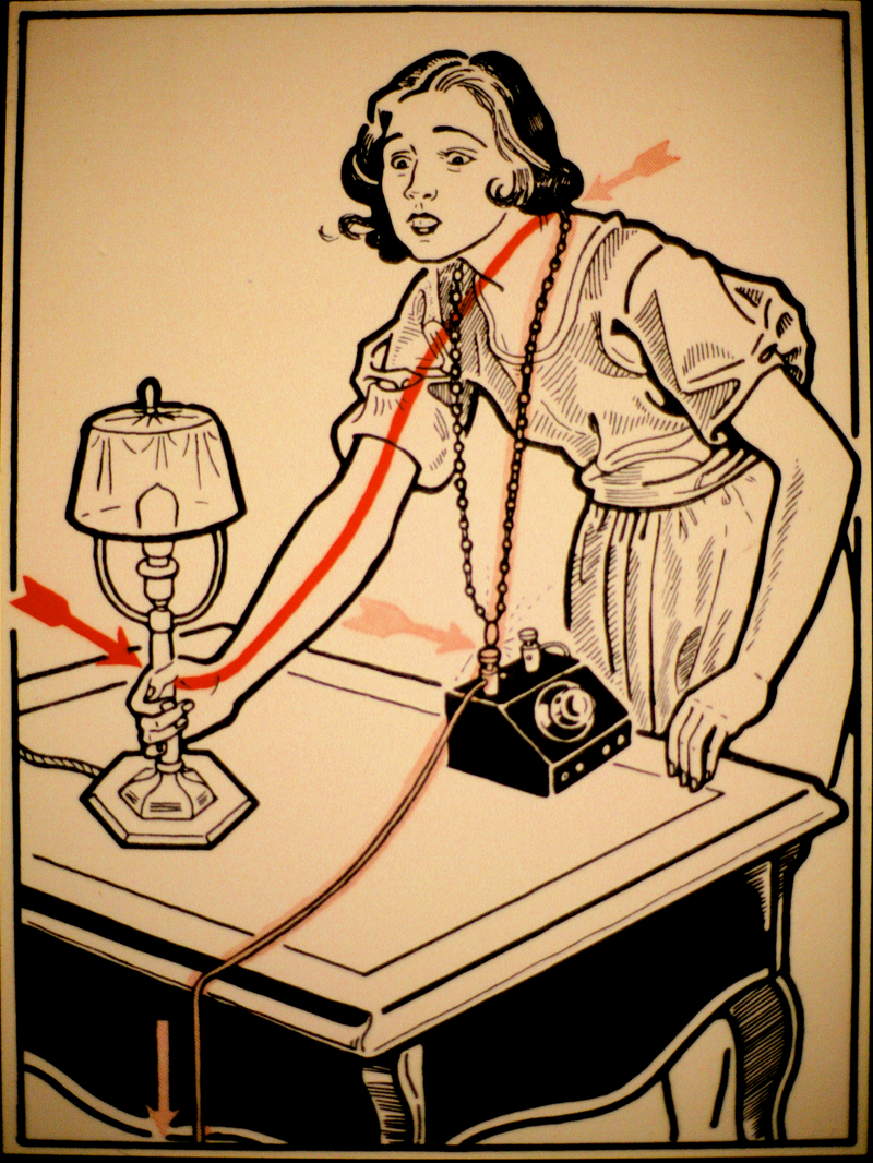 Illustration for article titled Retro Illustrations Show 30 Ways To Die From Electrocution